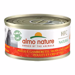 Almo Nature HFC Natural, Adulte, Toutes races, Poulet, Crevettes, 70 g