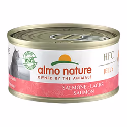 Almo Nature HFC Jelly, Adulte, Toutes races, Saumon, 70 g, Pas de couleurs artificielles