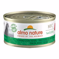 Almo Nature 5033H, Adulte, Toutes races, Maïs, Thon, 70 g