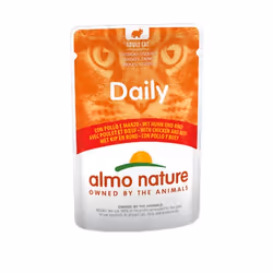 Almo Nature Daily, Adulte, Toutes races, Bœuf, Poulet, 70 g, Pas de couleurs artificielles