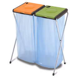 Gimi Nature 2, Support de sac poubelle autonome, Multicolore, Intérieur & extérieur, Résine, Acier, 130 L, Manuel