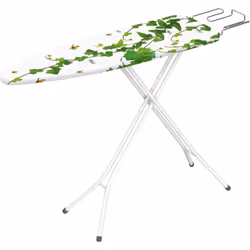 Gimi Jean, Planche à repasser Full-size, Coton, Fer à repasser à sec ou à vapeur, Vert, Blanc, Motif, Motif floral