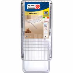 Gimi Alucom Séchoir à linge avec ailes repliables Argent