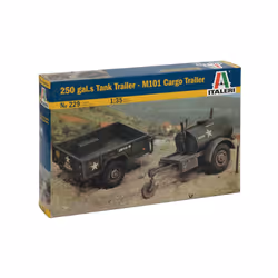 Italeri 250 gal.s Tank Trailer - M101 Cargo Trailer, Kit de montage, 1:35, 250 gal.s Tank Trailer, M101 Cargo Trailer, unisex ...