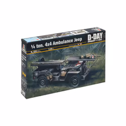 Italeri Ambulance Jeep, Engineering vehicle model, Kit de montage, 1:35, 1/4 Ton 4x4 Ambulance Jeep, unisexe, Plastique