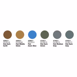 Italeri 432AP peinture acrylique 120 ml Bleu, Marron, Vert, Gris Bouteille