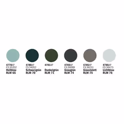 Italeri 436AP peinture acrylique 120 ml Bleu, Cyan, Vert, Gris Bouteille