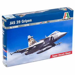 Italeri JAS 39 Gripen, Modèle réduit d’aéronef à aile fixe, Kit de montage, 1:72, JAS 39 Gripen, unisexe, Plastique