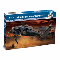 Italeri 2706, Modèle réduit de giravion, Kit de montage, 1:48, UH - 60 / MH - 60 BLACK HAWK, Avion militaire, Multicolore