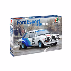 Italeri Ford Escort RS1800 Mk.II, Modèle de voiture classique, Kit de montage, 1:24, Ford Escort RS1800 Mk.II, unisexe, Plast ...