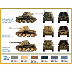 Italeri SD.KFZ.PANZERJ.MARDER III AUSF.H Tank model Kit de montage 1:72