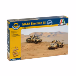 Italeri MI-7511, Tank model, Kit de montage, 1:72, M4A2 SHERMAN III, Plastique, Second World War