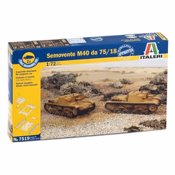 Italeri Semovente M40 da 75/18, Self-propelled gun model, Kit de montage, 1:72, Semovente 75/18 M40, Modèle réduit de véhicul ...