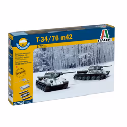 Italeri T34/76, Tank model, Kit de montage, 1:72, T34/76, unisexe, Plastique