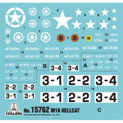 Italeri M18 Hellcat Tank model Kit de montage 1:56