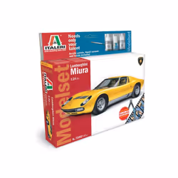 Italeri 72002, Modèle de voiture classique, Kit de montage, 1:24, LAMBORGHINI MIURA, Jaune, Italie
