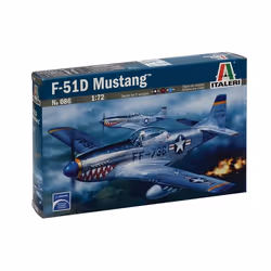Italeri P - 51D MUSTANG, Modèle réduit d’aéronef à aile fixe, Kit de montage, 1:72, P - 51D, Plastique, Second World War