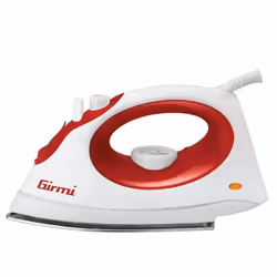 Girmi St01, Fer à repasser à sec ou à vapeur, Semelle en acier inoxydable, Rouge, Blanc, 15 g/min, 0,15 L, 1800 W