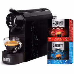 Bialetti Gioia + 32 caps, Machine à expresso, 0,5 L, Capsule de café, 1200 W, Noir