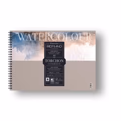 Papier Aquarelle - FABRIANO - A4 - 300g - 12 feuilles - Grain Torchon