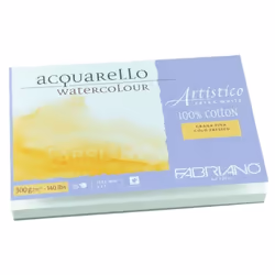 Papier aquarelle - FABRIANO - Artistico Extra blanc - 100% coton - Grain fin - 25 feuilles (125x18 cm)