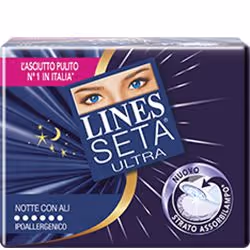 LINES Seta Ultra Notte Con Ali, 3 mm, 8 pièce(s)