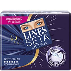 LINES Seta Ultra Notte Con Ali Serviette hygiénique 8 pièce(s)