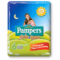 Pampers Extralarge, Garçon/Fille, 15 kg, 30 kg, Multicolore, 14 pièce(s), Sac en plastique