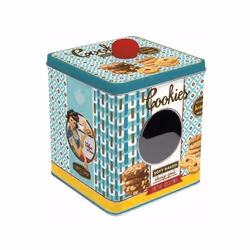 Boîte à cookies carrée - Tin Boxes - Une collection de boîtes de conservation au look rétro et vintage pour apporter une touc ...