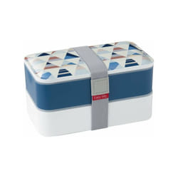 Lunch box bleu 2 compartiments 2X60CL 1159321 - Easy Life
