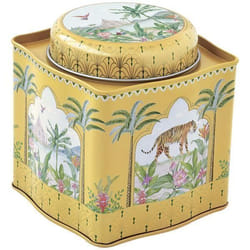 Boîte à thé - EASY LIFE - Paradise Sauvage - Métal - 105x105x11 cm - Jaune