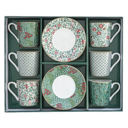 Coffret de tasses à café - EASYLIFE - Floral Fantasy - Porcelaine - 100ml - 6 pièces