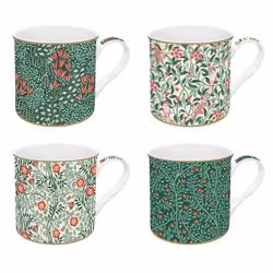 Coffret de mugs - EASYLIFE - Floral Fantasy - Porcelaine fine - 300 ml - Lavable au lave-vaisselle