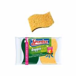 Eponge de cellulose naturelle jaune pores dilatés Formule fibre abrasive verte fat stop Excellent pouvoir dégraissant et abso ...