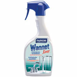 Wannet Easy est un détergent anticalcaire délicat pour l'entretien quotidien de la cabine de douche et des baignoires à hydro ...