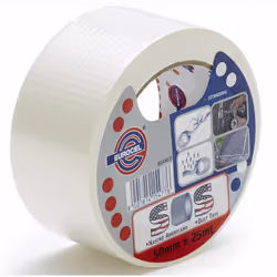 Ruban adhésif simple face sur support PE basse densité, renforcé par une toile polyester, colle caoutchouc synthétique, à usa ...