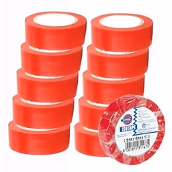 Ruban adhésif isolant PVC électrique rouge 15x10 Eurocel 0150S3148