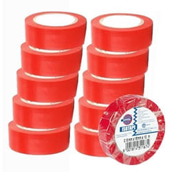 Ruban adhésif isolant PVC électrique rouge 15x10 Eurocel 0150S3148