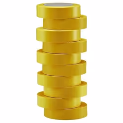 Ruban adhésif PVC - EUROCEL - 15x10 mm - Jaune - Lot de 10 - Isolant électrique