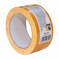 Présentation Ruban double face pour moquette. 25mm de largeur 50 mètres de longueur