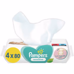 Prenez délicatement soin de la peau sensible de votre enfant. Les lingettes nettoyantes pour enfants Pampers Sensitive XXL so ...