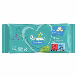 Les lingettes nettoyantes Pampers Fresh Clean soignent la peau de l’enfant de façon simple, rapide et fiable.
