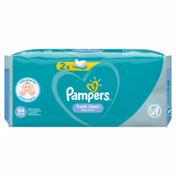 Pampers Fresh Clean 81688037, Lingette humide pour bébé, Testé dermatologiquement, Hypoallergénique