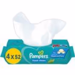 Pampers 81688043, Lingette humide pour bébé, Testé dermatologiquement, Hypoallergénique, PH neutre