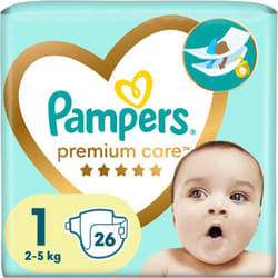 Pampers Premium Care Newborn Size 1 2-5 kg 26 pcs