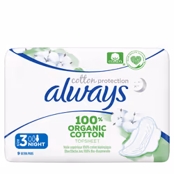 Always Ultra Cotton Protection, Serviettes hygiéniques pour fuites urinaires, Femme, Coton, 9 pièce(s)