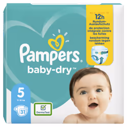 Pampers Baby-Dry 81714372 couche jetable Garçon/Fille 5 31 pièce(s)