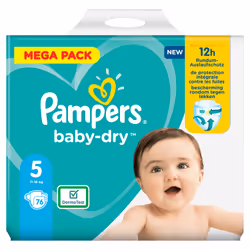 Pampers Baby-Dry 81715587 couche jetable Garçon/Fille 5 76 pièce(s)