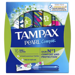 TAMPAX Pearl Compak Super, 16 pièce(s)