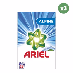 3x39 Lavages Alpine - Lessive en Poudre Ariel